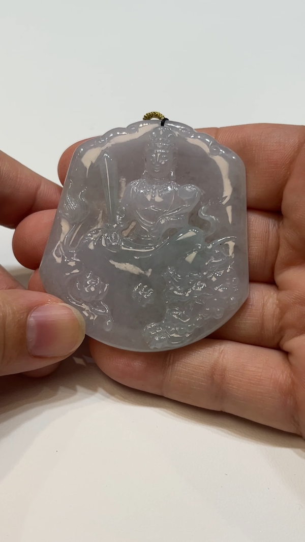翡翠直播商品#200-文殊師利菩薩翡翠吊墜 - Image 4
