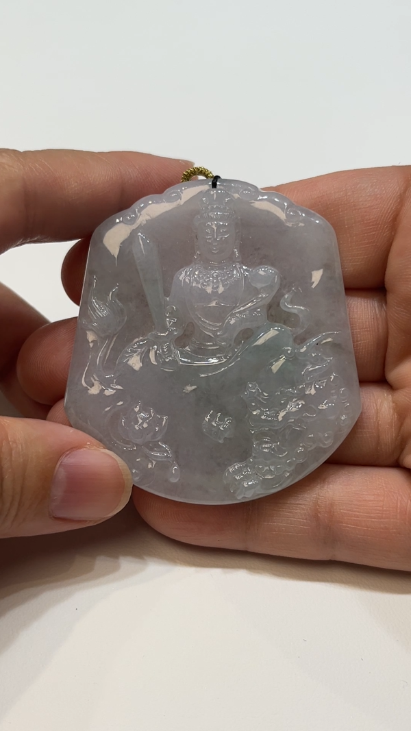 翡翠直播商品#200-文殊師利菩薩翡翠吊墜 - Image 5