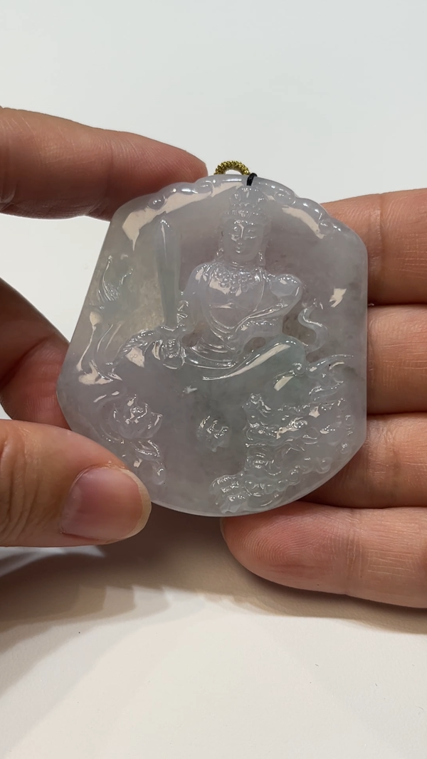翡翠直播商品#200-文殊師利菩薩翡翠吊墜 - Image 7