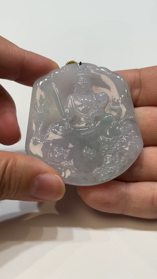 翡翠直播商品#200-文殊師利菩薩翡翠吊墜 - Image 8
