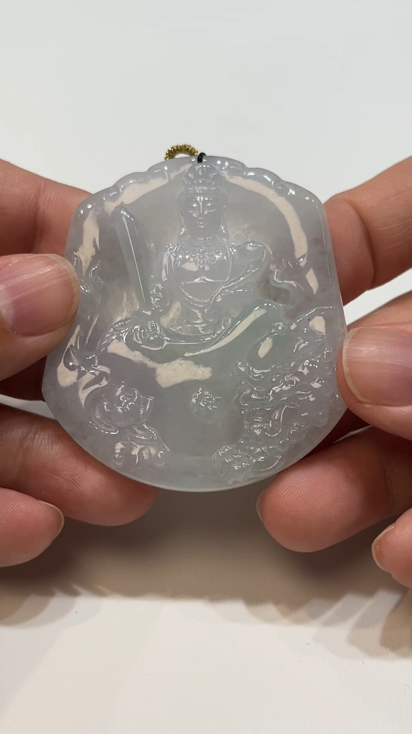 翡翠直播商品#200-文殊師利菩薩翡翠吊墜 - Image 10