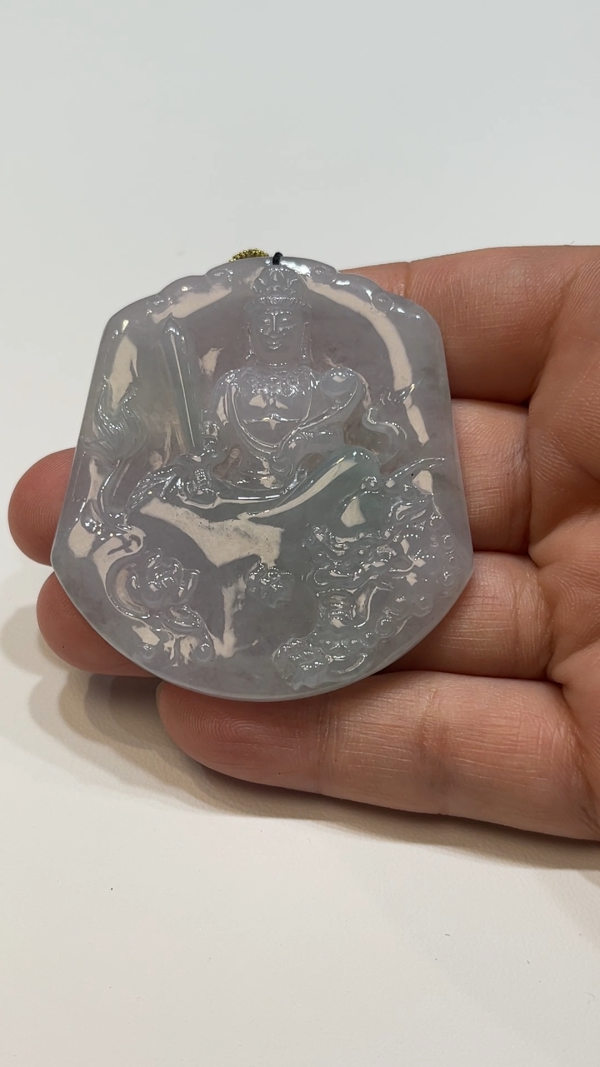 翡翠直播商品#200-文殊師利菩薩翡翠吊墜 - Image 11