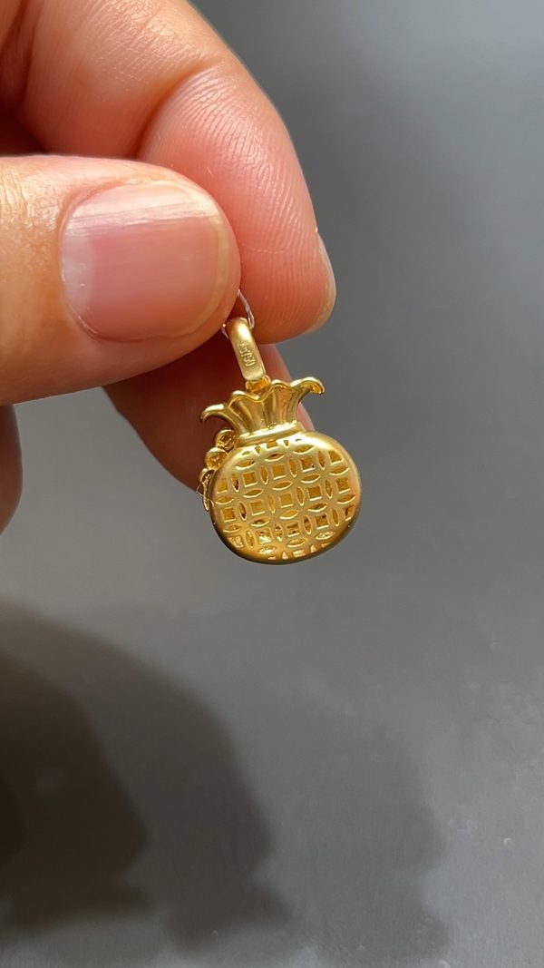 翡翠直播商品#204-18K白金鑽石錢袋福袋小挂件/吊墜 - Image 3