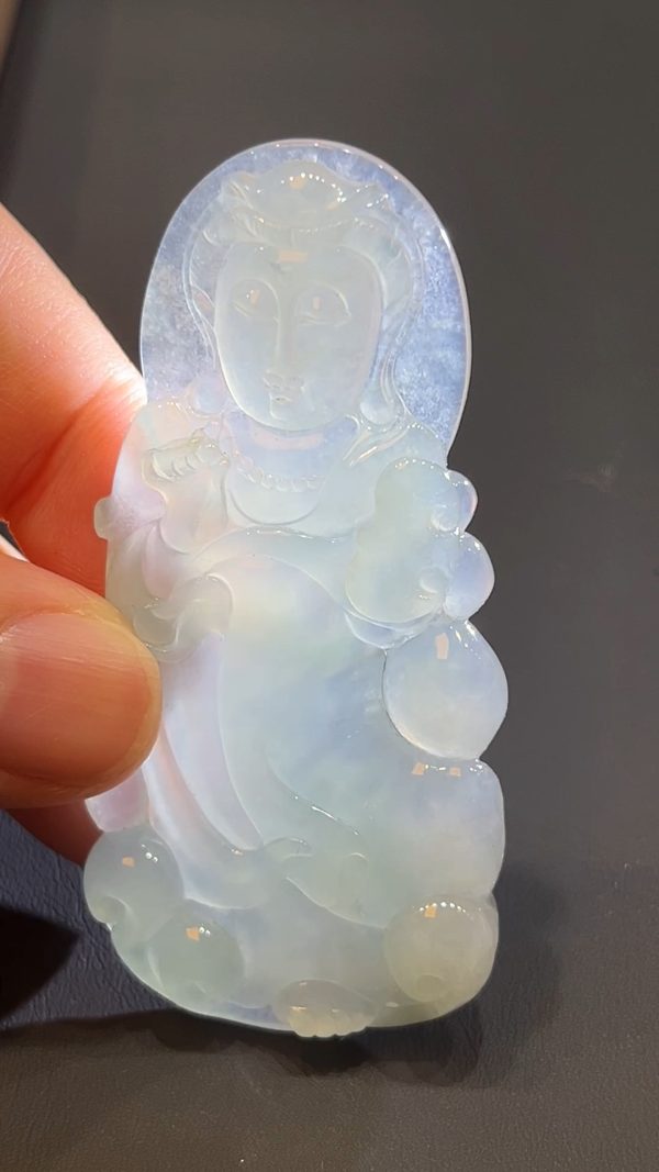 翡翠直播商品#219-翡翠玉器觀音吊墜 - Image 5
