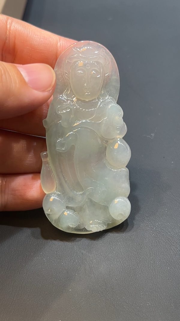 翡翠直播商品#219-翡翠玉器觀音吊墜