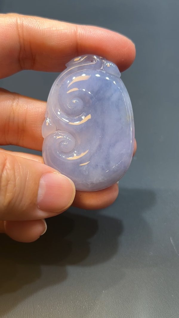 翡翠直播商品#223-紫羅蘭如意翡翠吊墜 - Image 2