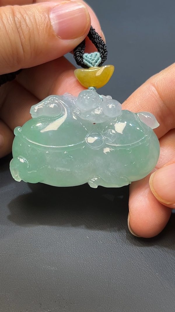 翡翠直播商品#228-唐馬馬上封侯馬上有錢吊墜 - Image 3