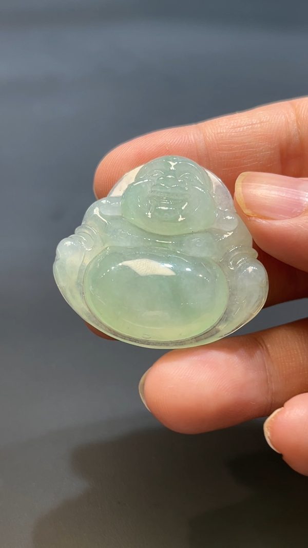 翡翠直播商品#240-翡翠玉器彌勒佛公吊墜 - Image 2