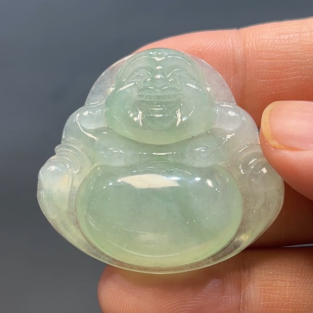 翡翠直播商品#240-翡翠玉器彌勒佛公吊墜