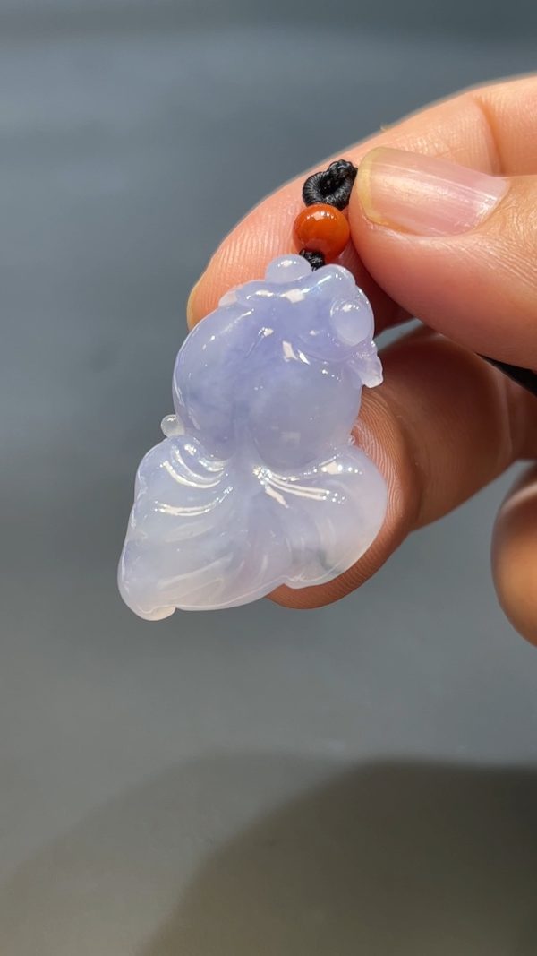 翡翠直播商品#241-翡翠玉器紫羅蘭金魚吊墜 - Image 4