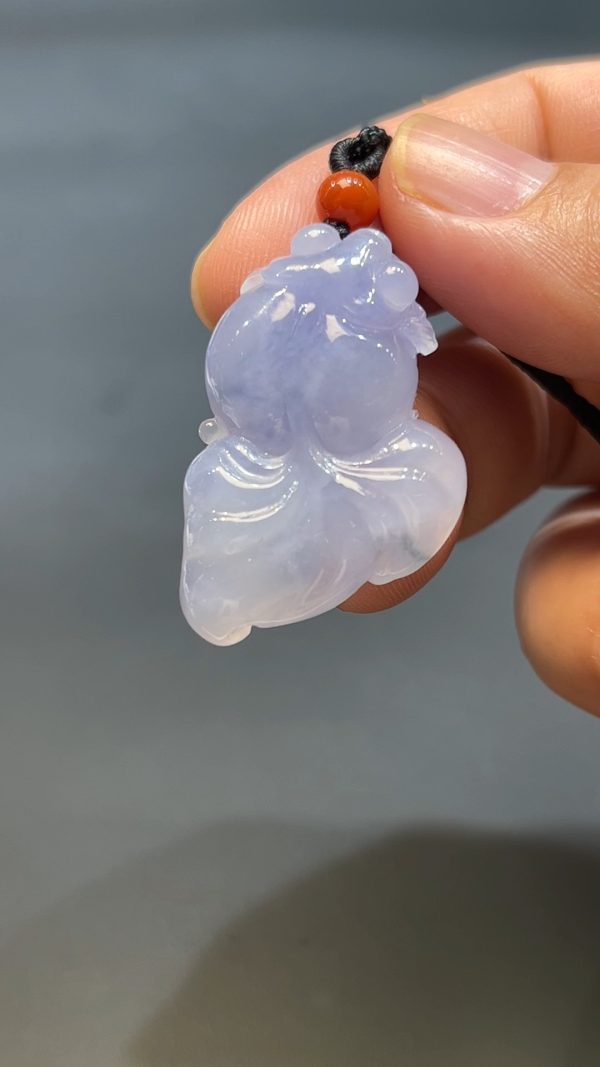 翡翠直播商品#241-翡翠玉器紫羅蘭金魚吊墜 - Image 5