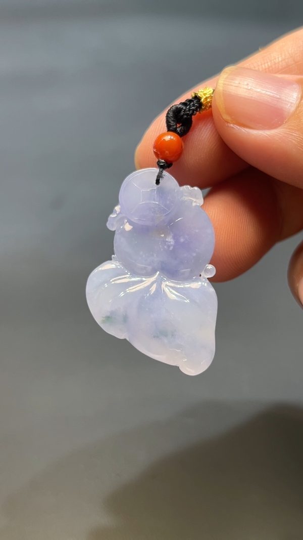 翡翠直播商品#241-翡翠玉器紫羅蘭金魚吊墜 - Image 7
