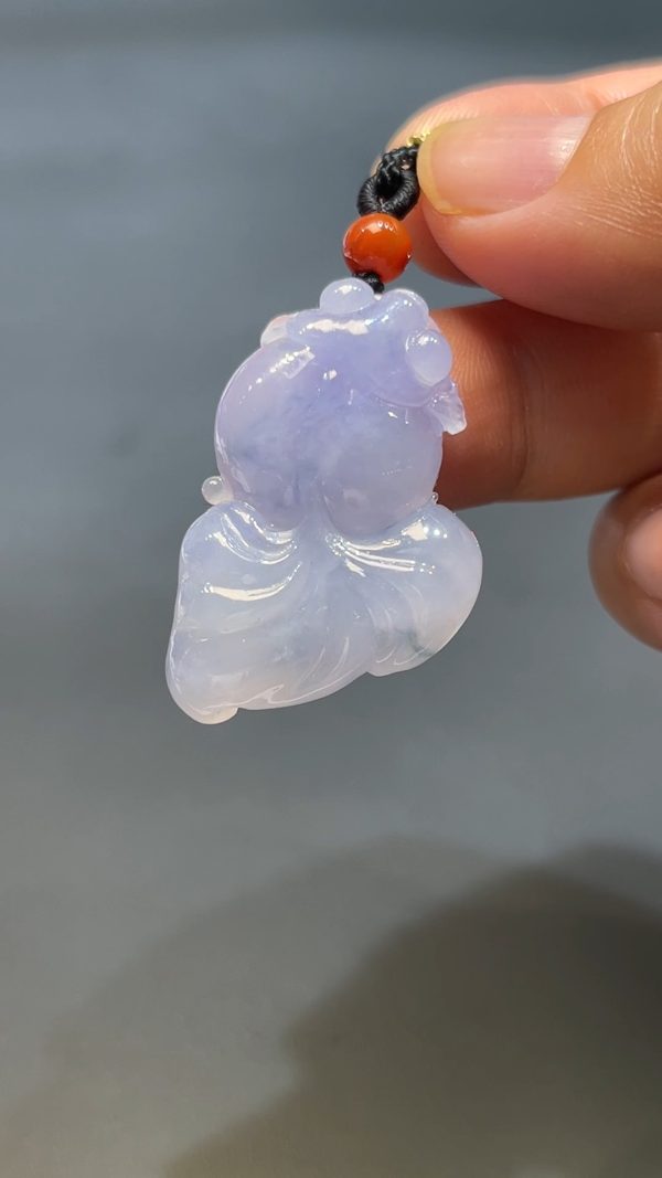 翡翠直播商品#241-翡翠玉器紫羅蘭金魚吊墜 - Image 8