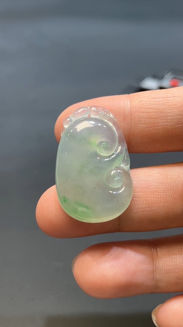 翡翠玉器天然A級翡翠如意吊墜 翡翠直播商品#243