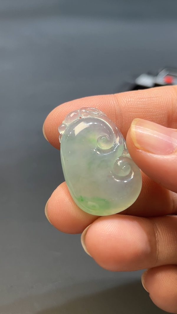 翡翠玉器天然A級翡翠如意吊墜 翡翠直播商品#243 - Image 2