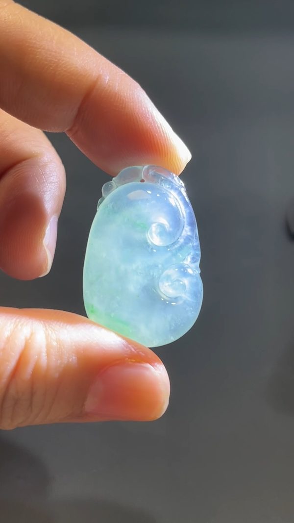 翡翠玉器天然A級翡翠如意吊墜 翡翠直播商品#243 - Image 8