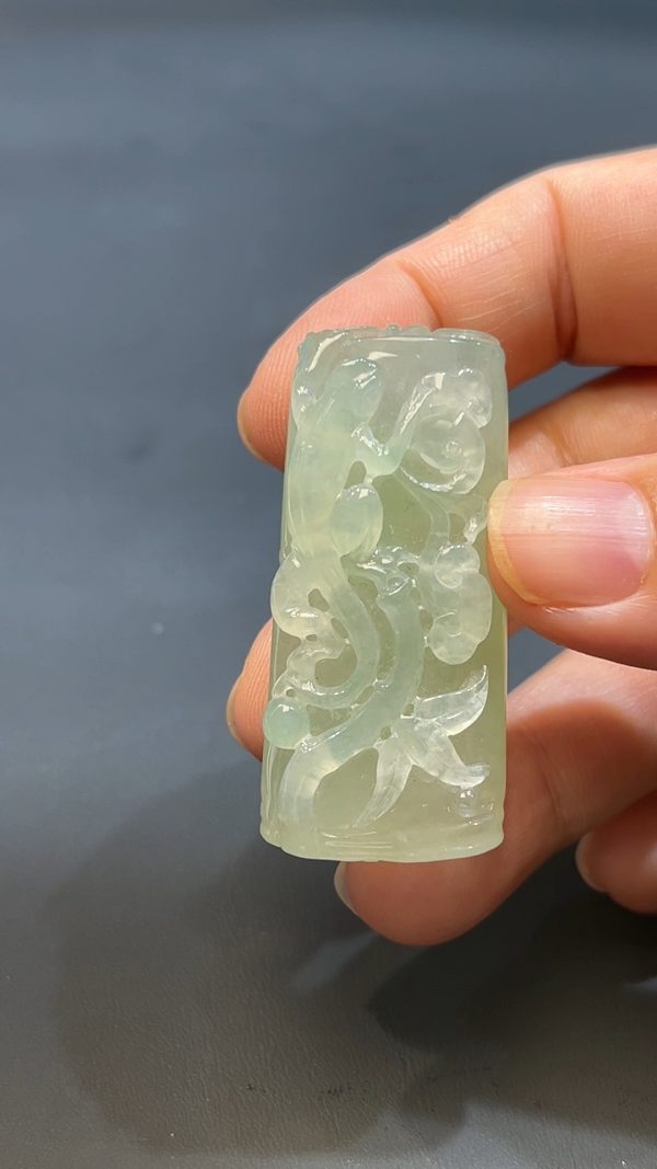 翡翠玉器天然A級翡翠喜意蜥蜴吊墜 翡翠直播#248 - Image 5