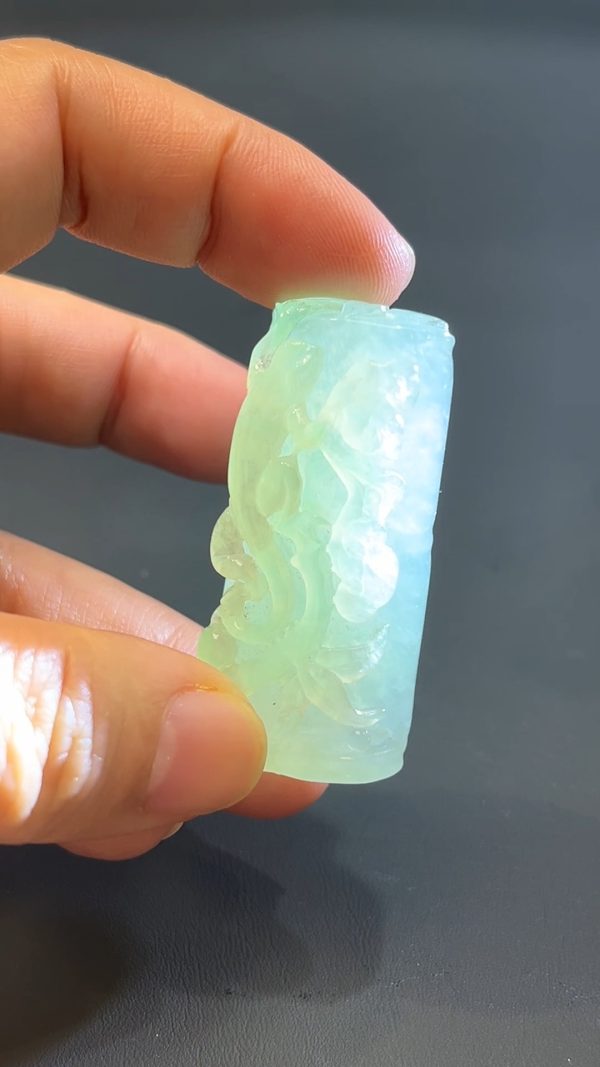 翡翠玉器天然A級翡翠喜意蜥蜴吊墜 翡翠直播#248 - Image 7