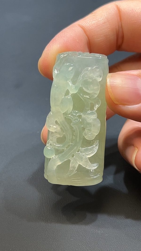 翡翠玉器天然A級翡翠喜意蜥蜴吊墜 翡翠直播#248 - Image 8