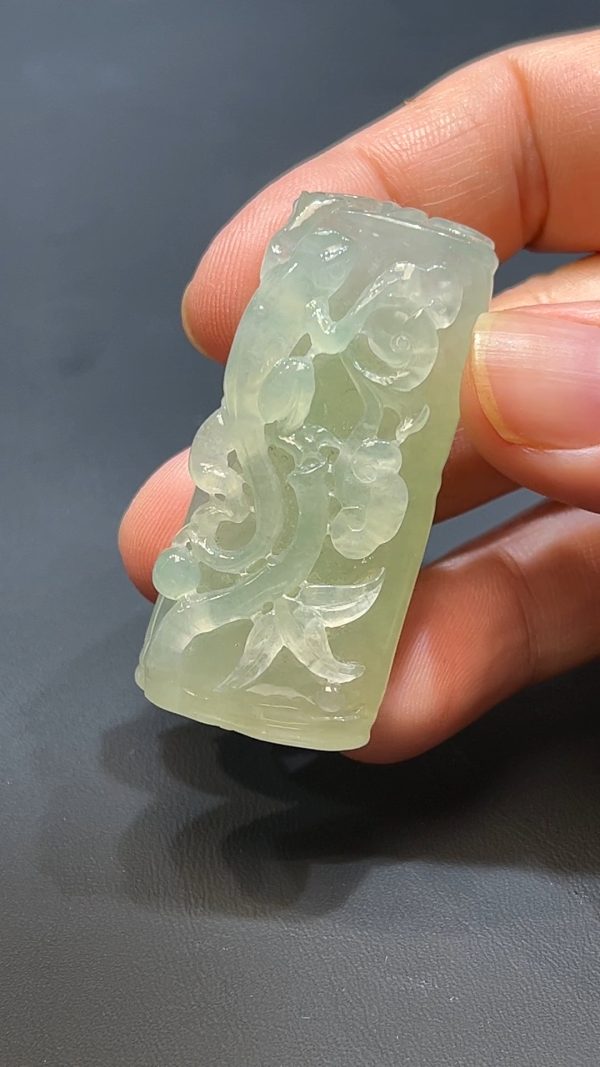 翡翠玉器天然A級翡翠喜意蜥蜴吊墜 翡翠直播#248 - Image 9