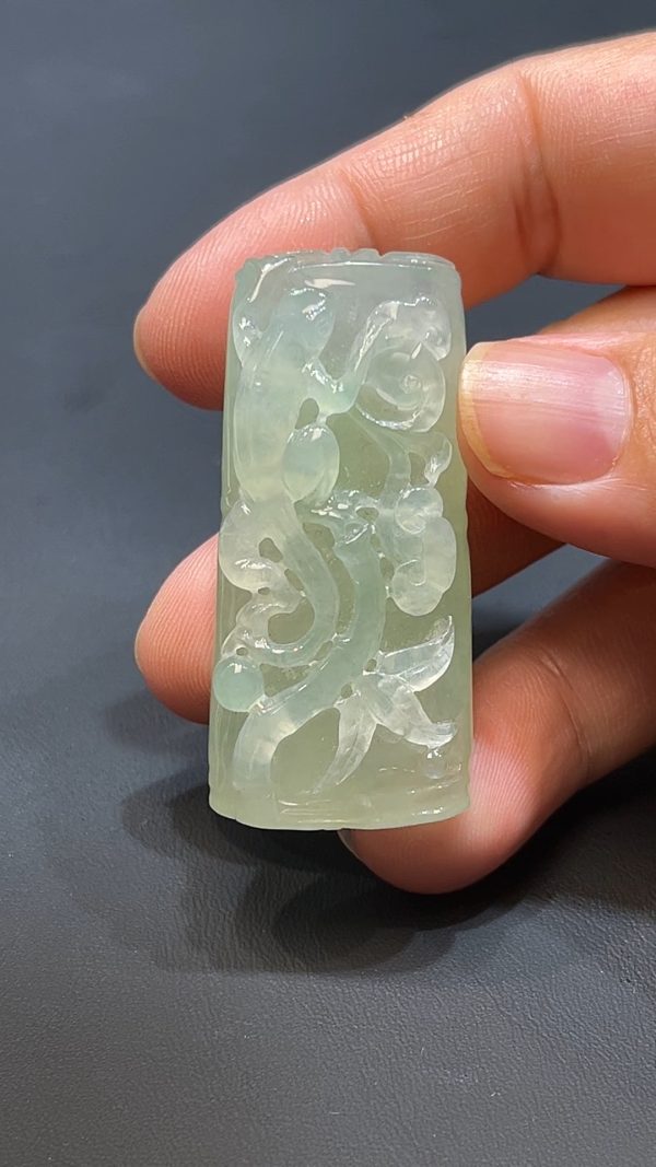 翡翠玉器天然A級翡翠竹節吊墜 翡翠直播#251