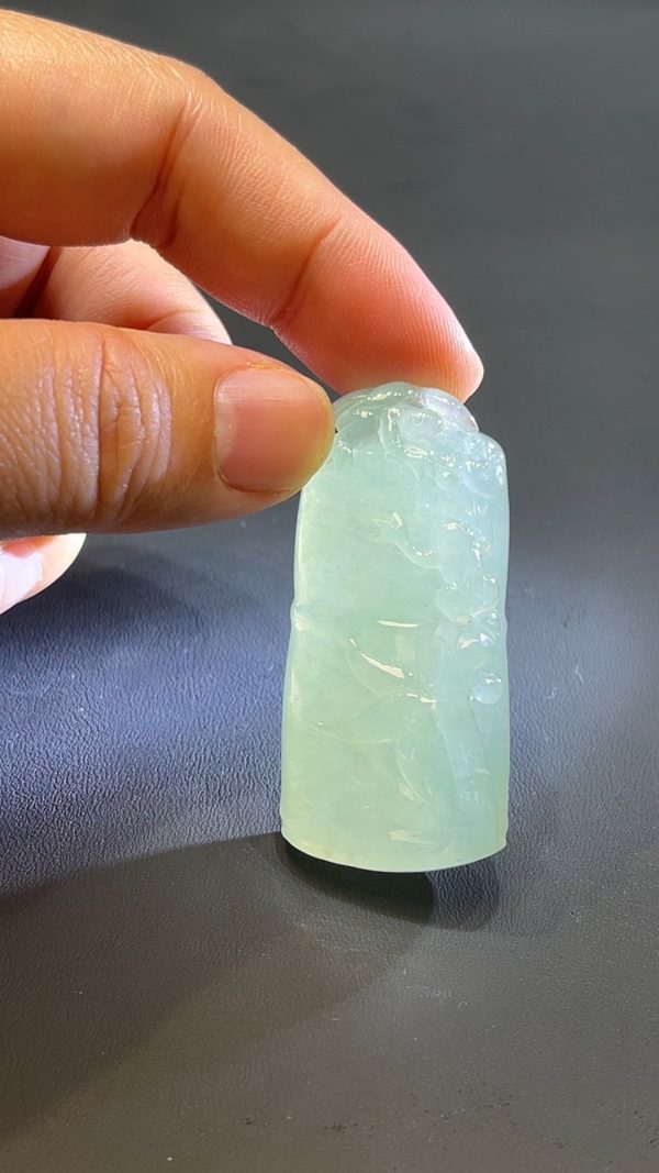 翡翠玉器天然A級翡翠竹節吊墜 翡翠直播#251 - Image 2