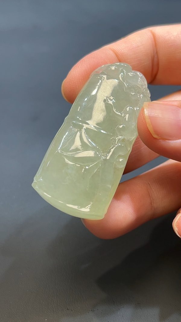 翡翠玉器天然A級翡翠竹節吊墜 翡翠直播#251 - Image 3
