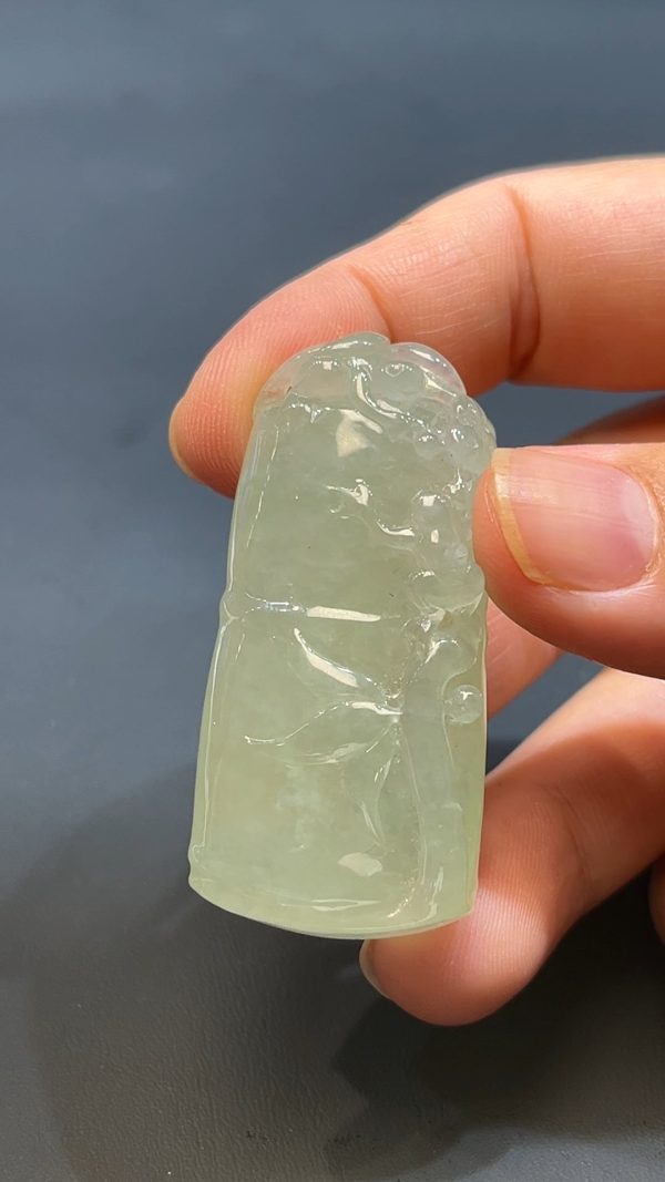 翡翠玉器天然A級翡翠竹節吊墜 翡翠直播#251 - Image 5