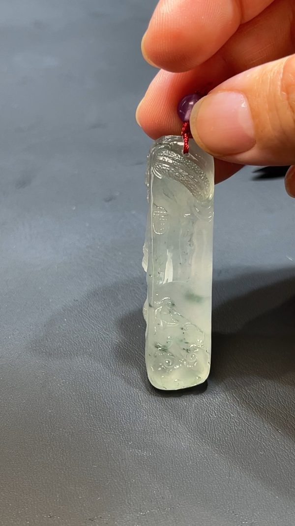 翡翠玉器天然A級翡翠龍戲珠吊墜 翡翠直播#256 - Image 9