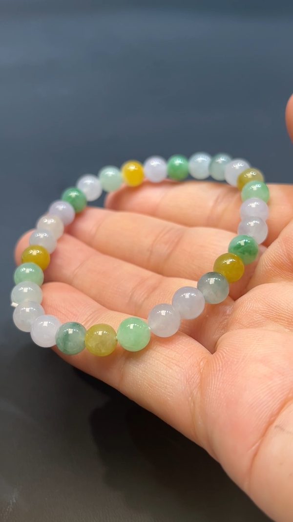 翡翠玉器天然A級翡翠多寶手串 翡翠直播#260 - Image 4