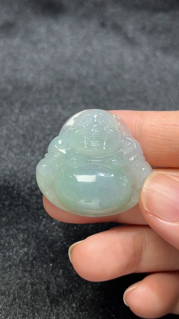 笑口常開｜天然A級翡翠佛公吊墜 翡翠直播#290 - Image 8