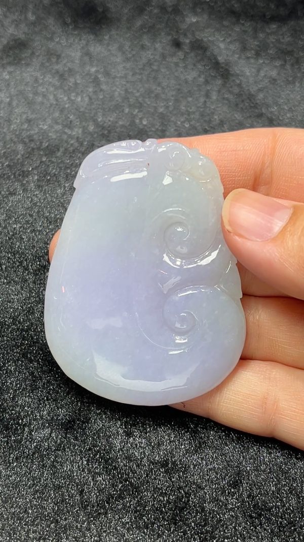 如意大器｜天然A級春彩翡翠超大吊墜 翡翠直播#294 - Image 2