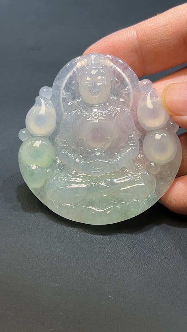 翡翠直播商品#235-翡翠觀音吊墜 - Image 3