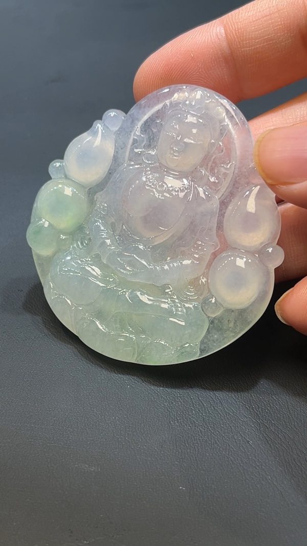 翡翠直播商品#235-翡翠觀音吊墜 - Image 5