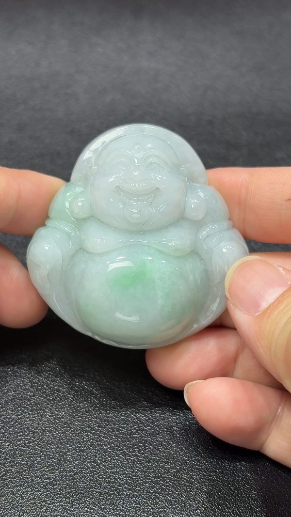 厚玉靈佛．福澤深遠之像 天然翡翠佛公 直播編號#330