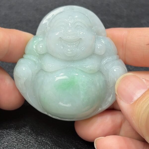 厚玉靈佛．福澤深遠之像 天然翡翠佛公 直播編號#330