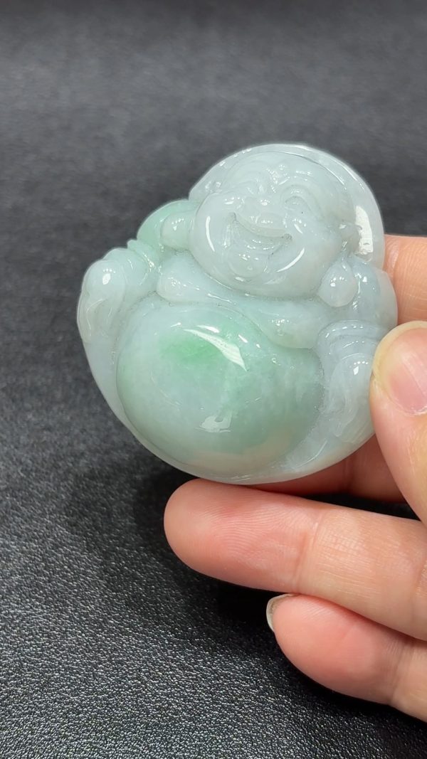 厚玉靈佛．福澤深遠之像  天然翡翠佛公 直播編號#330 - Image 2