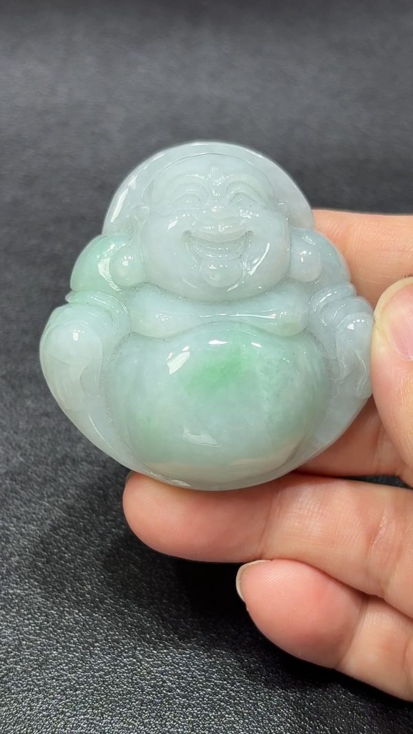 厚玉靈佛．福澤深遠之像  天然翡翠佛公 直播編號#330 - Image 3