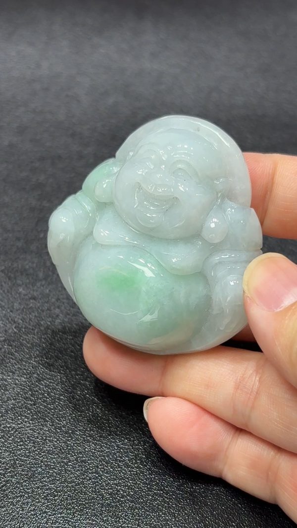 厚玉靈佛．福澤深遠之像  天然翡翠佛公 直播編號#330 - Image 4