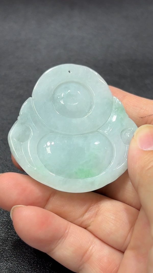 厚玉靈佛．福澤深遠之像  天然翡翠佛公 直播編號#330 - Image 5