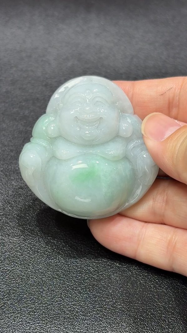 厚玉靈佛．福澤深遠之像  天然翡翠佛公 直播編號#330 - Image 6