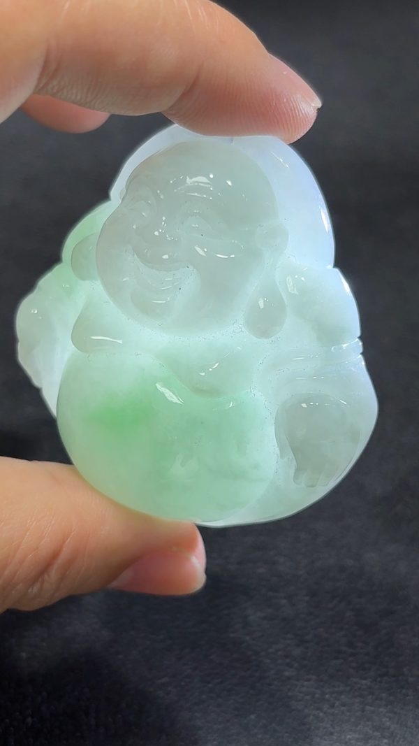 厚玉靈佛．福澤深遠之像  天然翡翠佛公 直播編號#330 - Image 7