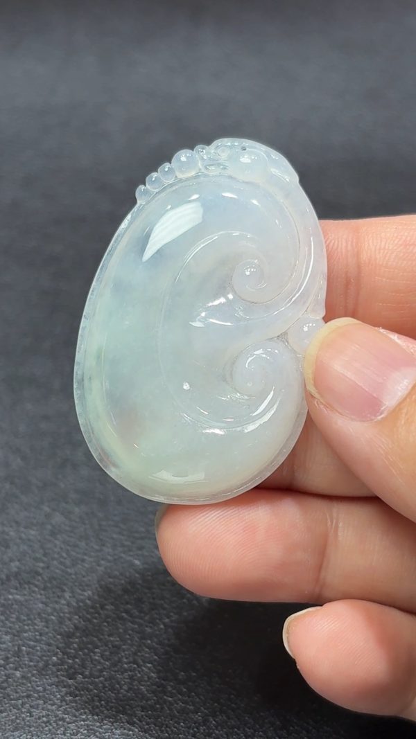 白玉凝願．如意隨心 天然翡翠如意吊墜 直播編號#334 - Image 6