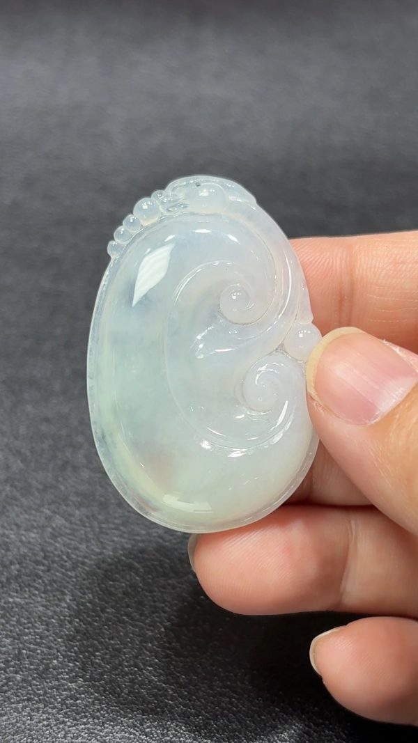 白玉凝願．如意隨心 天然翡翠如意吊墜 直播編號#334 - Image 8