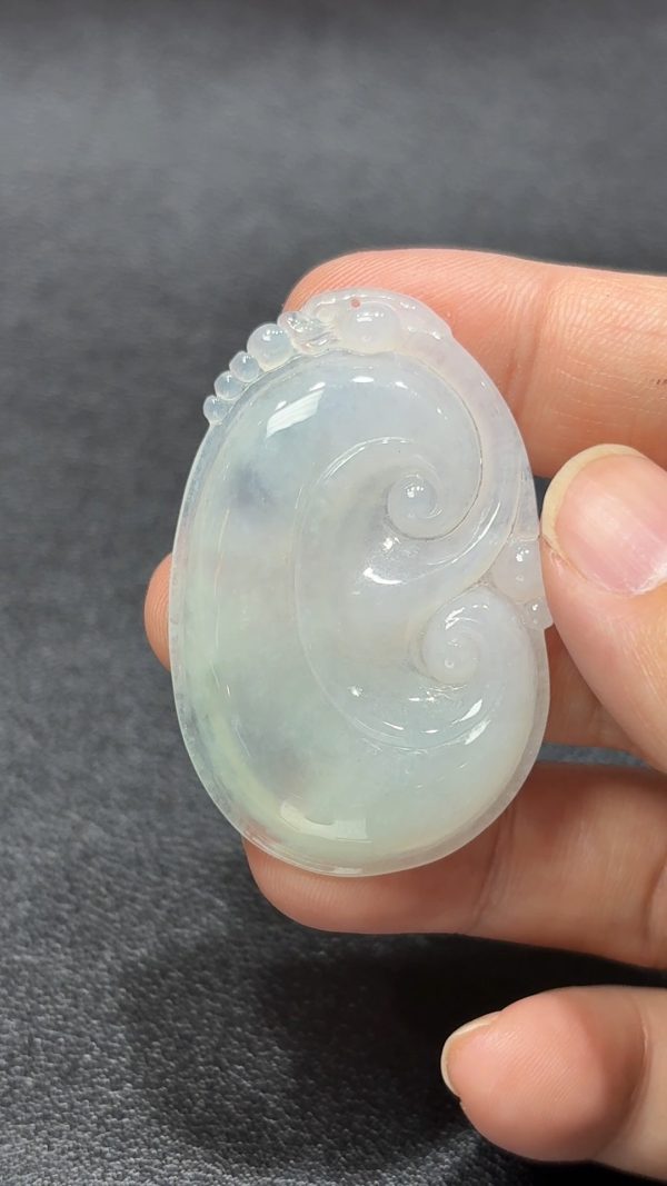 白玉凝願．如意隨心 天然翡翠如意吊墜 直播編號#334 - Image 9