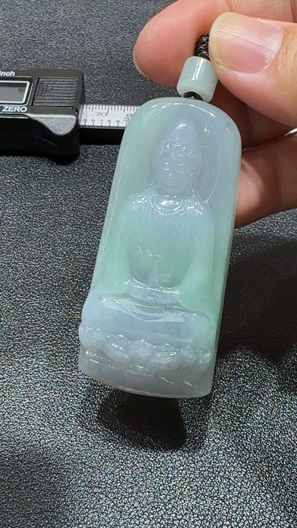 靈翠守慈・紫綠觀音之心 翡翠吊墜 直播編號#341 - Image 6
