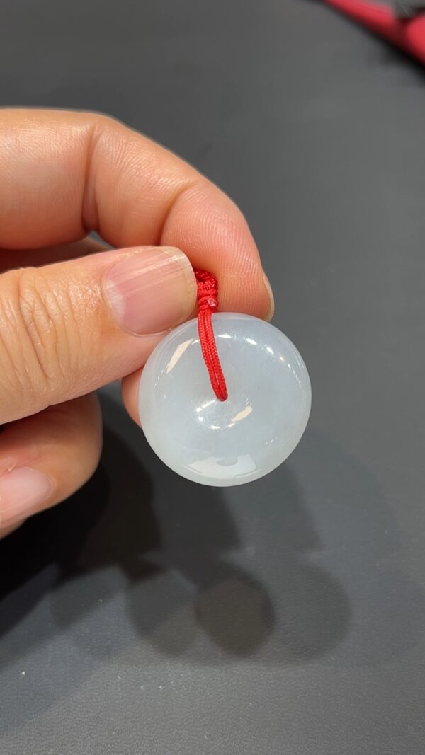 翡翠玉器精選 幼潤玉扣・#374純淨小巧翡翠平安扣 - Image 7