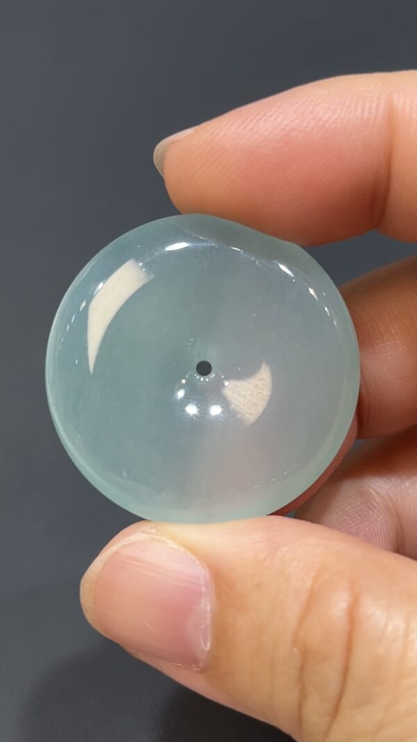 高質素翡翠平安扣｜天然玉器．淺綠底色．商品編號#472