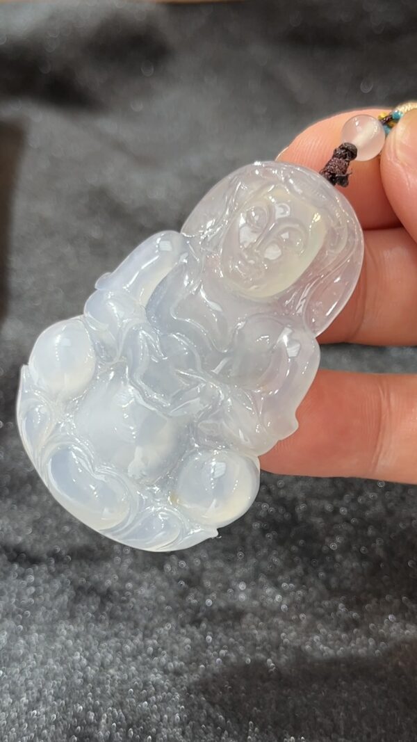白色翡翠觀音吊墜｜天然 A 貨玉器 厚身精品 吉祥守護推薦 編號 #468 - Image 3