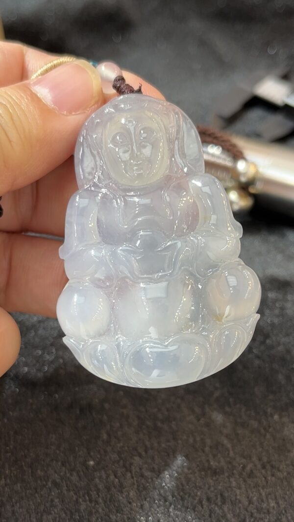白色翡翠觀音吊墜｜天然 A 貨玉器 厚身精品 吉祥守護推薦 編號 #468 - Image 6